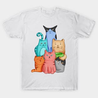 Cat lover doodle T-Shirt